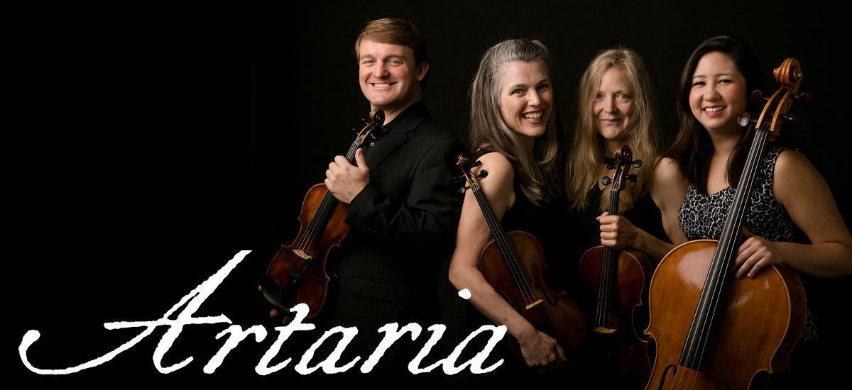Group photo of Artaria String Quartet.